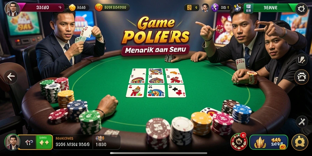 Tampilan gameplay poker yang mendebarkan di 3446.