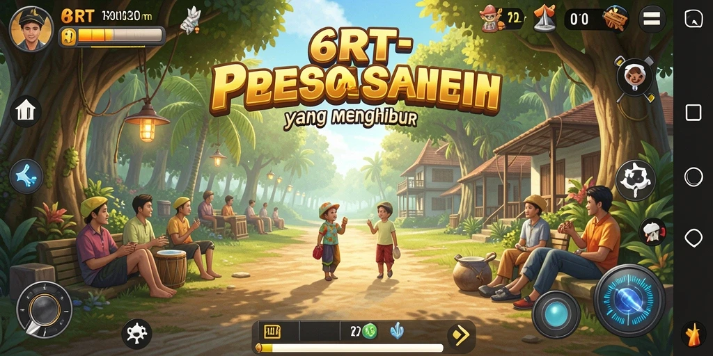 Tampilan gameplay 6RT yang ceria dan menarik.