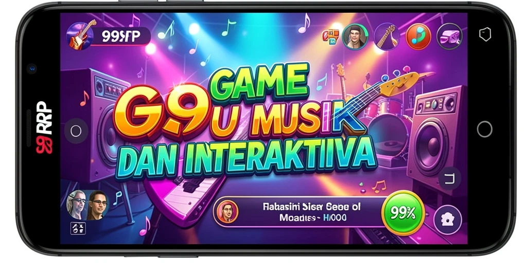 Tangkapan layar gameplay 99RP yang menunjukkan interaksi musik.