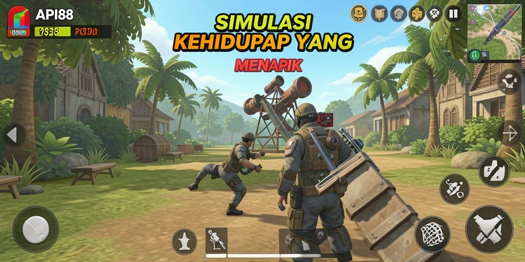 Tampilan gameplay simulation dari API88 yang menarik.