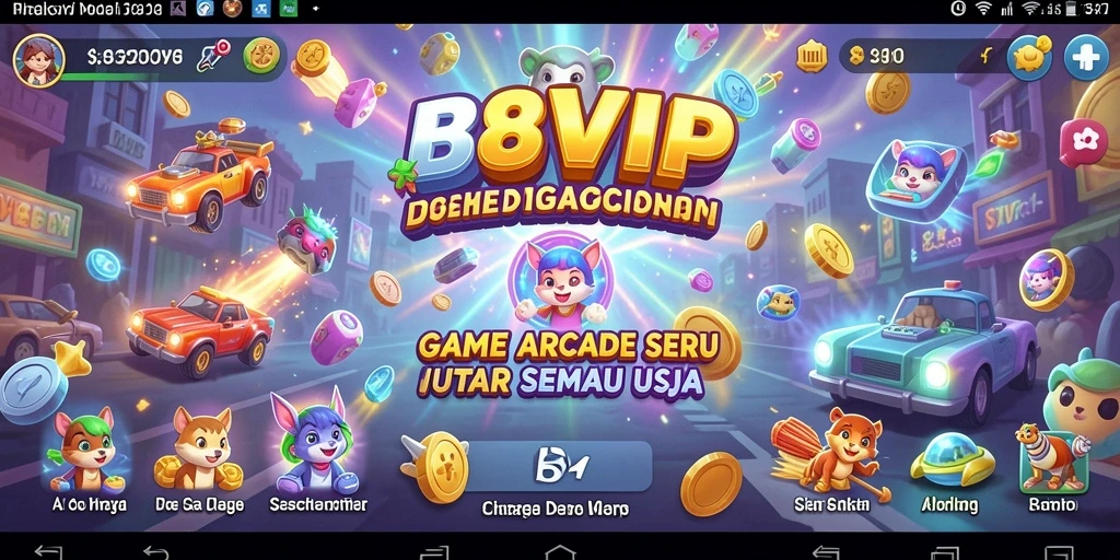 Tangkapan layar B8VIP memperlihatkan gameplay Arcade yang seru dan dinamis.