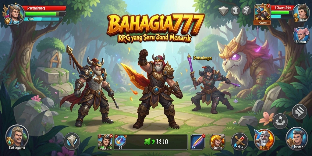 Tangkapan layar BAHAGIA777 menampilkan aksi RPG yang seru dan mendebarkan.