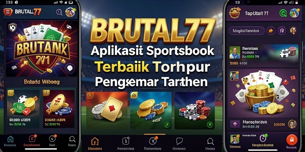 Tampilan menarik dari gameplay taruhan di BRUTAL77.