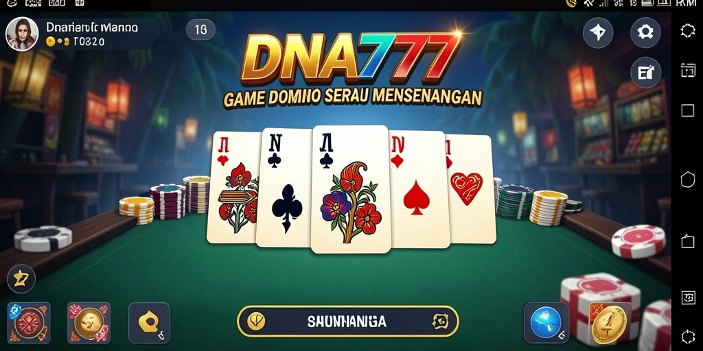 Tampilan gameplay menarik dari DNA777 dalam permainan Domino.