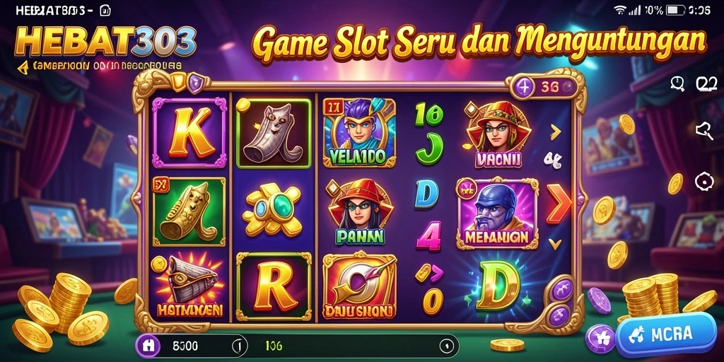 Tampilan gameplay Slot HEBAT303 yang seru dan menarik.