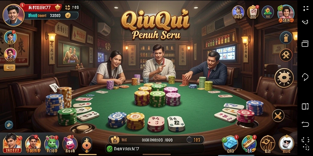 Tampilan gameplay seru di INTER77 dengan aksi QiuQiu.