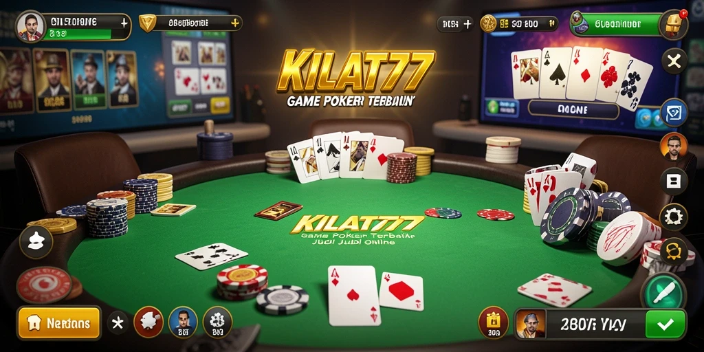 Tampilan gameplay Poker yang seru dan mengasyikkan di KILAT77.
