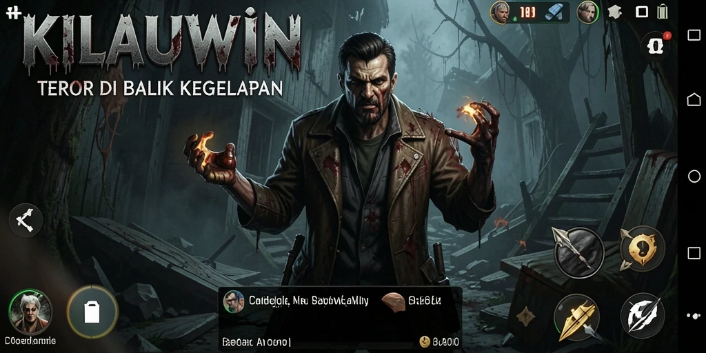 Gameplay mencekam di KILAUWIN dengan makhluk menakutkan.