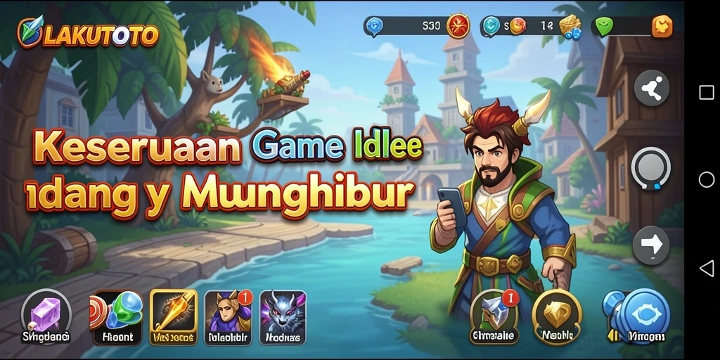 Tampilan gameplay Idle yang menarik dari LAKUTOTO.