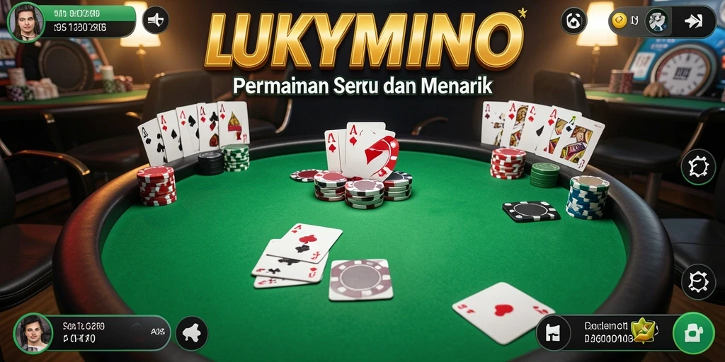 Tampilan screenshot LUKYMINO menampilkan permainan Poker yang mengasyikkan.