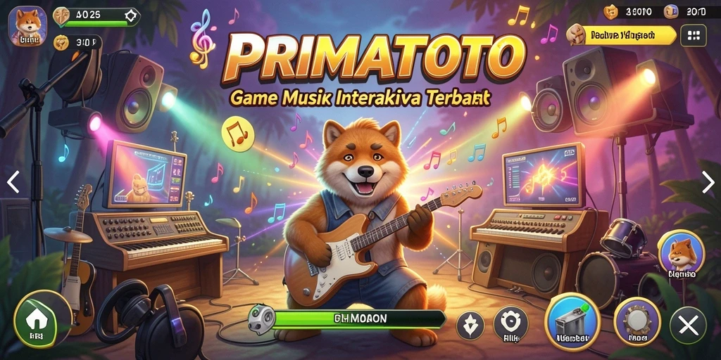 Tampilan menarik dari permainan musik PRIMATOTO.
