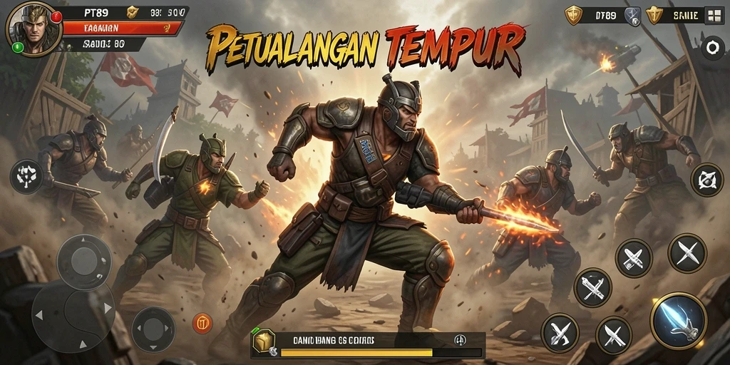 Gameplay PT89 yang seru dan penuh aksi saat pertarungan.