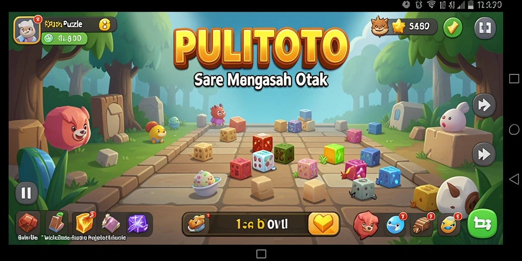 Screenshot gameplay PULITOTO menampilkan tantangan puzzle yang menarik.