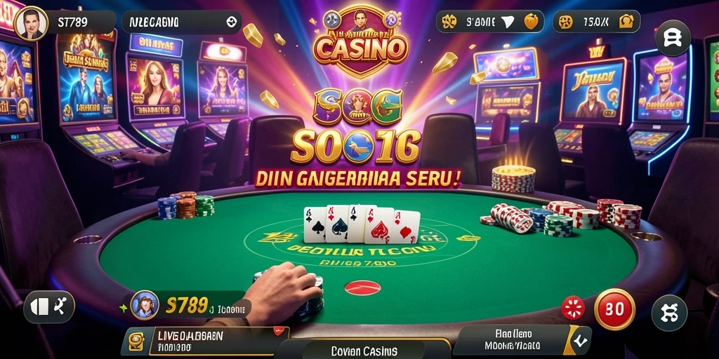 Tampilan gameplay Live Casino yang menarik dan interaktif di ST789.