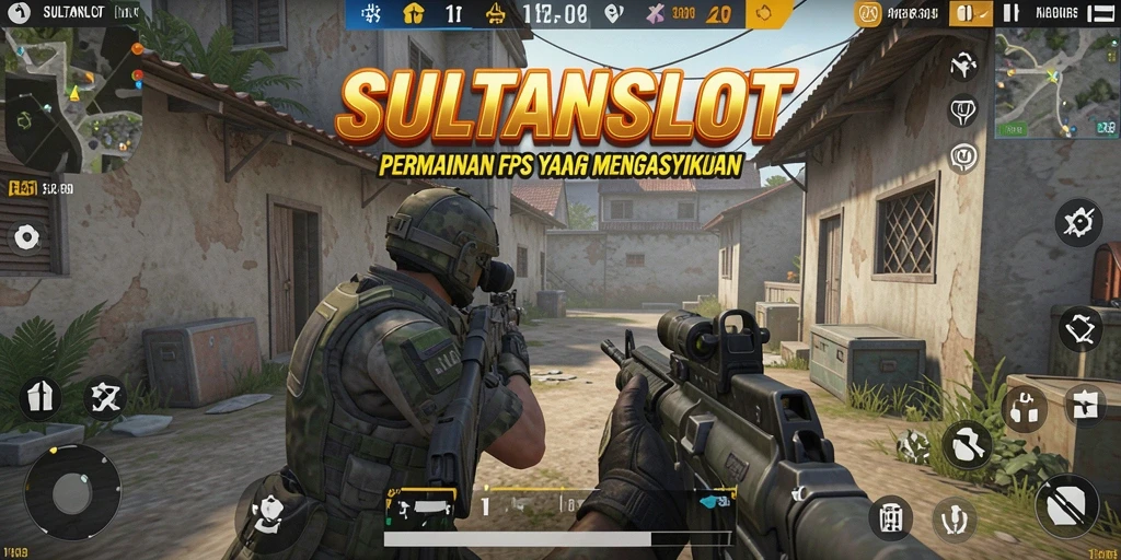 Screenshot SULTANSLOT menampilkan aksi tembak-menembak yang seru dan intens.