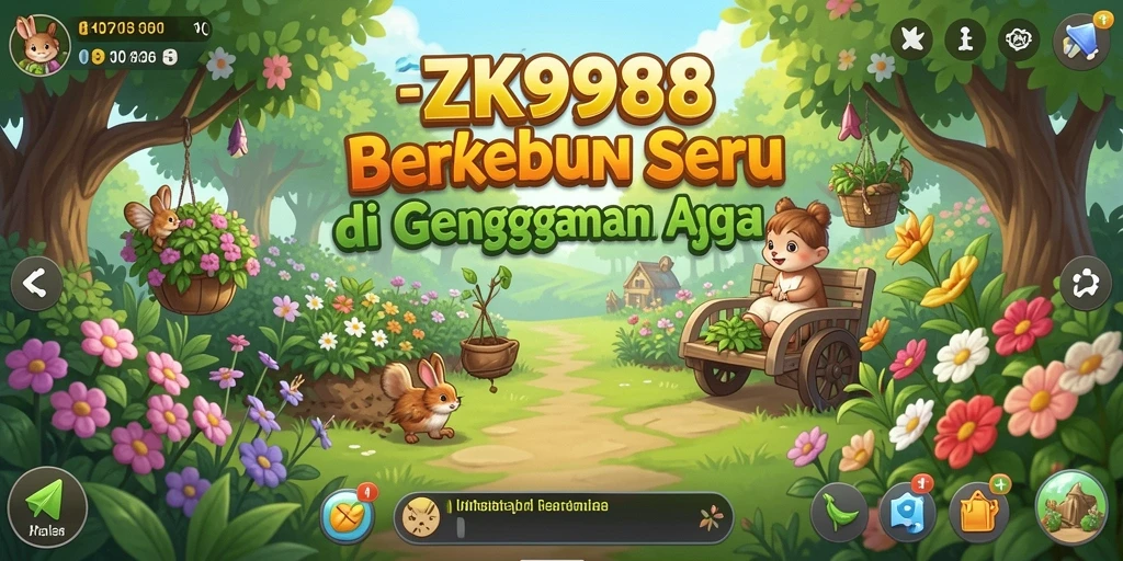 Screenshot ZK988 menampilkan suasana berkebun yang asri dan hidup.